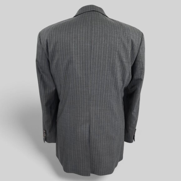 Hugo Boss Stripe 2-Piece Three Button Wool Suit 42R - W35xL29 - Picture 4 of 16